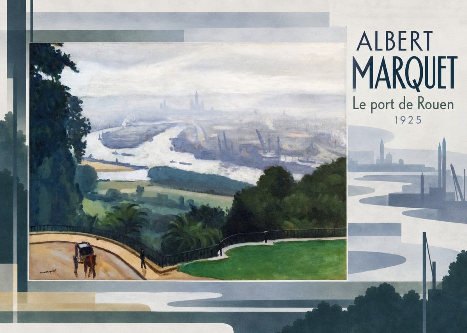Albert Marquet Le Port De Rouen No5 - Poszter