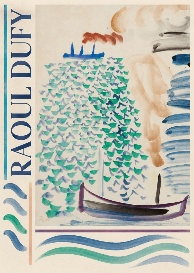 Raoul Dufy Boats on the Water No2 - Poszter
