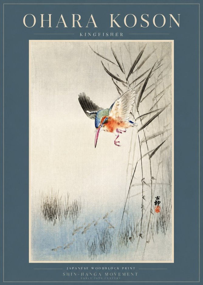 Ohara Koson Kingfisher No3 - Poszter