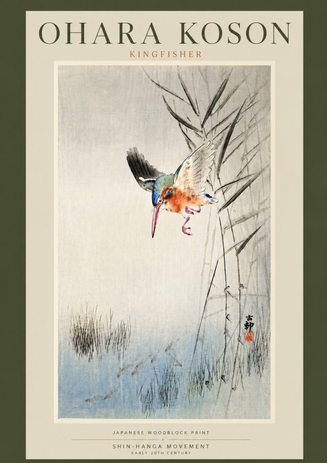 Ohara Koson Kingfisher No5 - Poszter