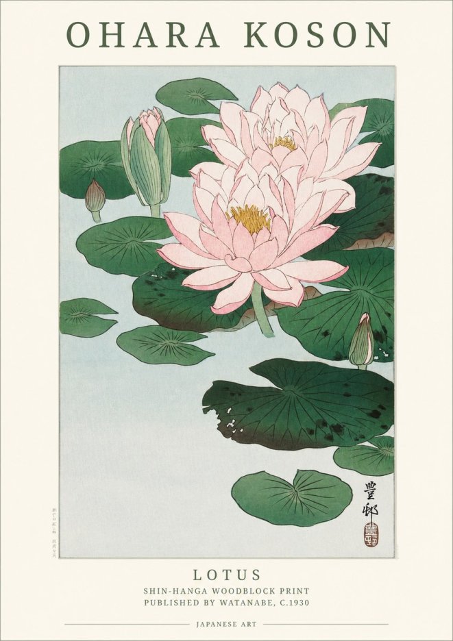 Ohara Koson Lotus I No1 - Poszter