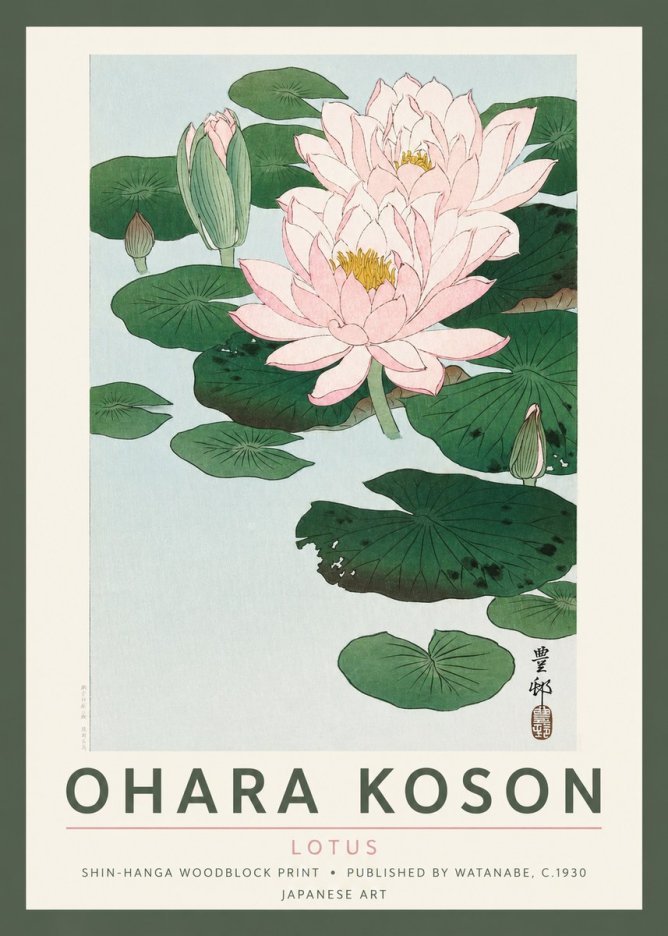 Ohara Koson Lotus I No2 - Poszter