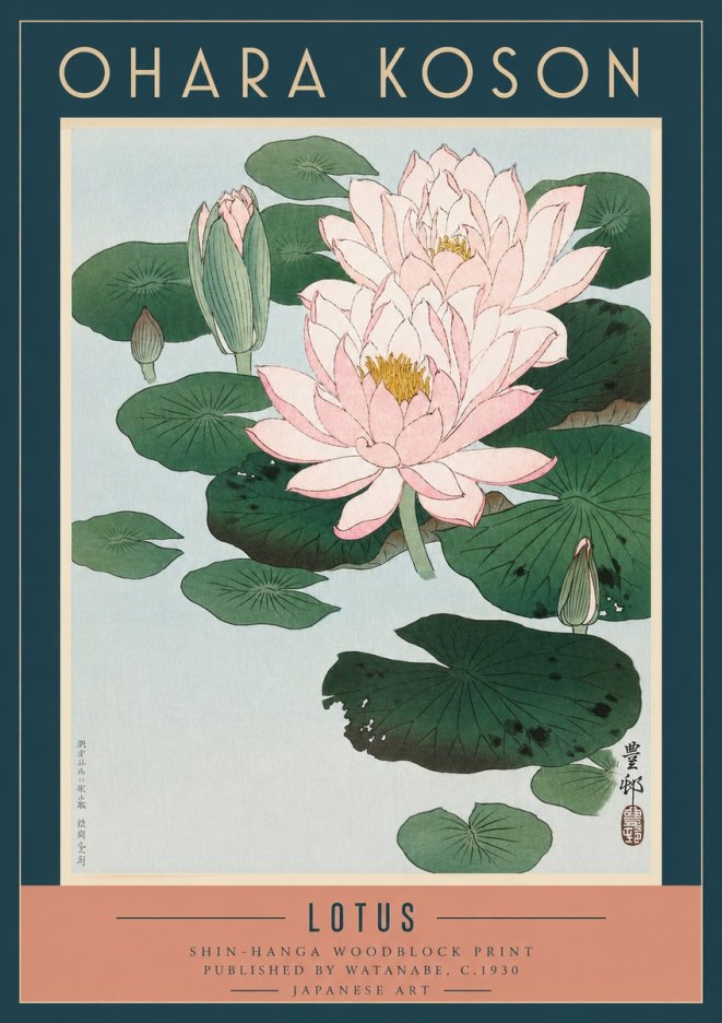 Ohara Koson Lotus I No3 - Poszter