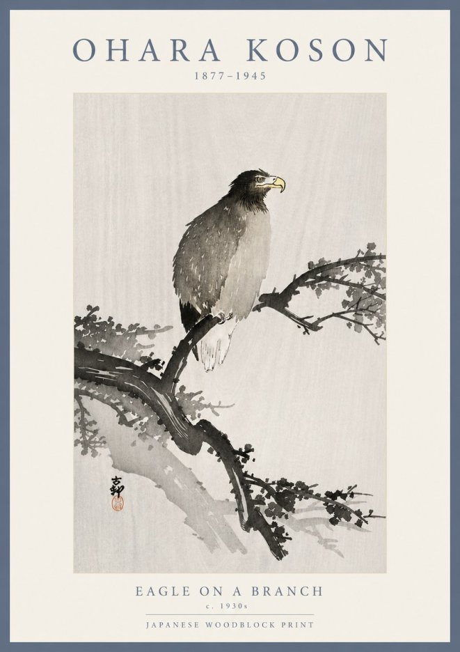 Ohara Koson Eagle on a Branch I No5 - Poszter