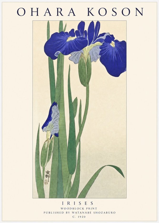 Ohara Koson Irises I No1 - Poszter