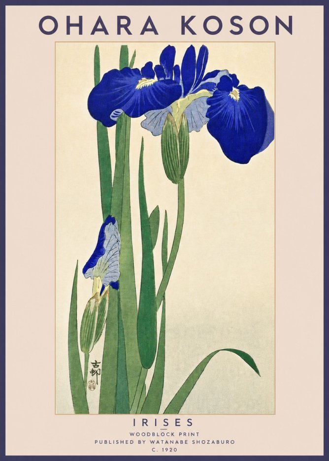 Ohara Koson Irises I No4 - Poszter