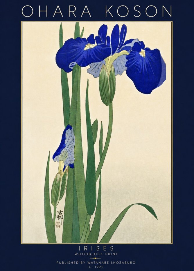Ohara Koson Irises I No5 - Poszter