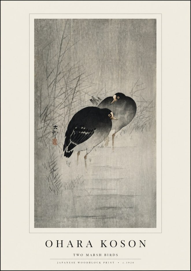 Ohara Koson Two Marsh Birds No3 - Poszter