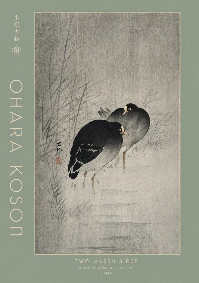 Ohara Koson Two Marsh Birds No4 - Poszter