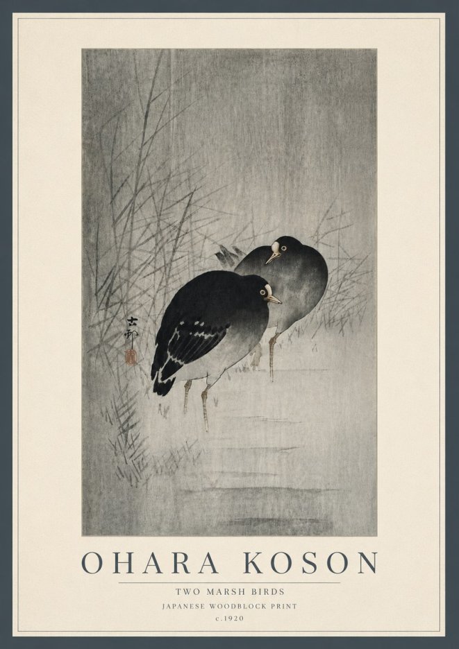 Ohara Koson Two Marsh Birds No5 - Poszter