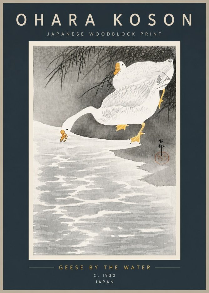 Ohara Koson Geese by the Water No3 - Poszter
