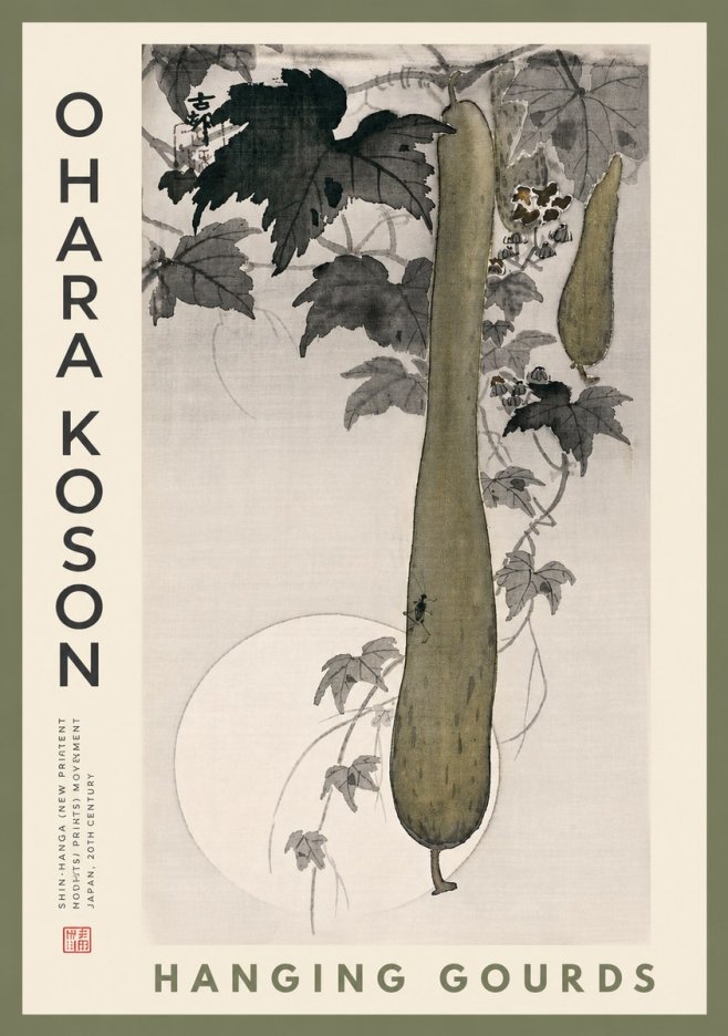 Ohara Koson Hanging Gourds No4 - Poszter