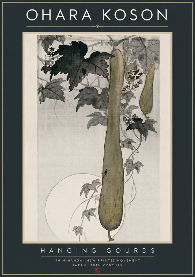 Ohara Koson Hanging Gourds No6 - Poszter