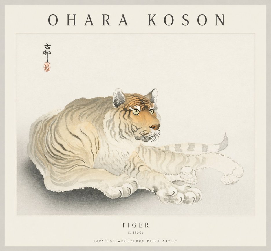 Ohara Koson Tiger No1 - Poszter
