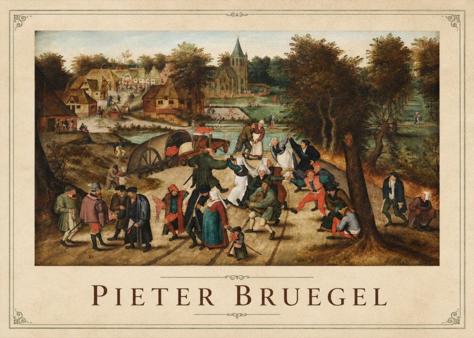 Pieter Bruegel The Peasant Dance I No1 - Poszter