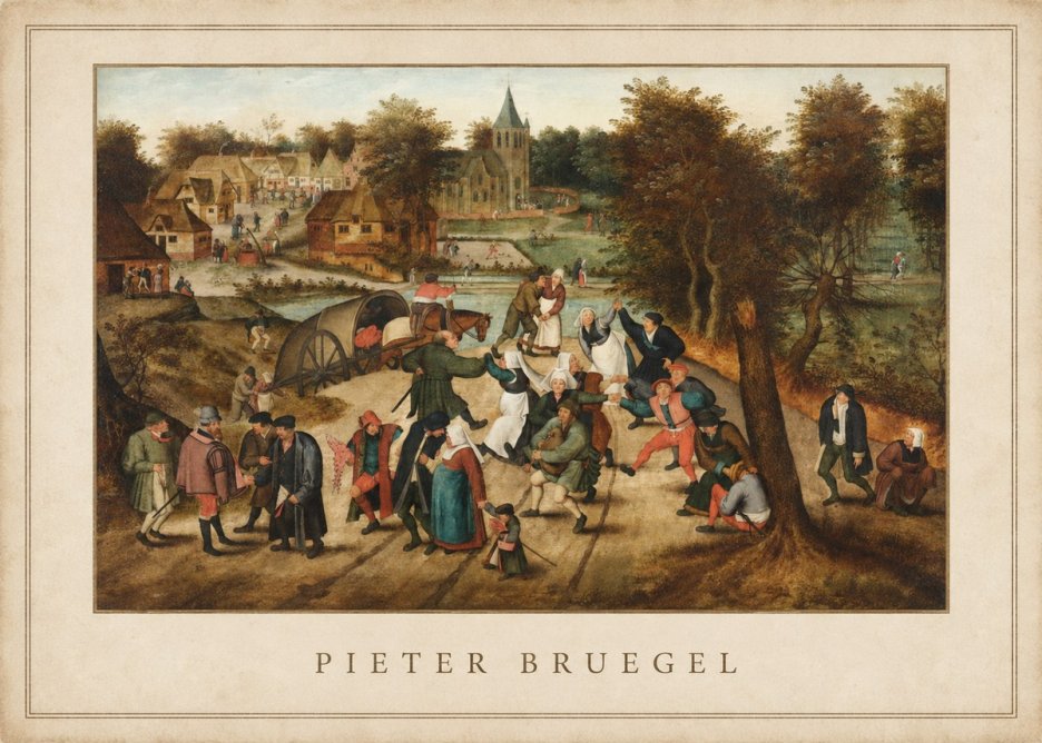 Pieter Bruegel The Peasant Dance I No5 - Poszter