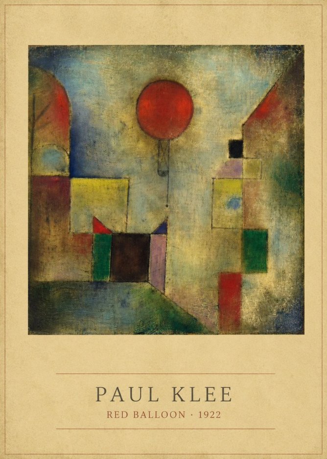 Paul Klee Red Balloon No3 - Poszter