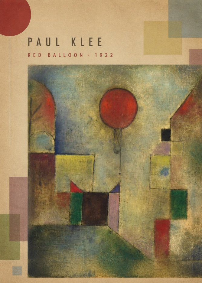Paul Klee Red Balloon No5 - Poszter