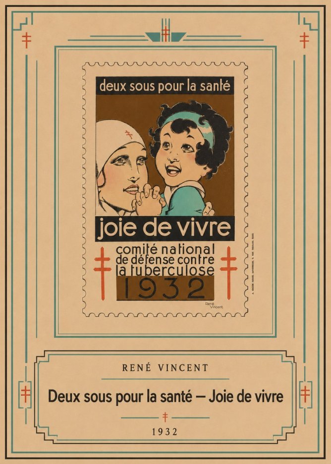 René Vincent Deux Sous Pour La Santé - Joie De Vivre No3 - Poszter