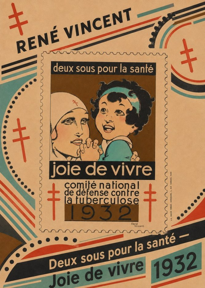 René Vincent Deux Sous Pour La Santé - Joie De Vivre No5 - Poszter