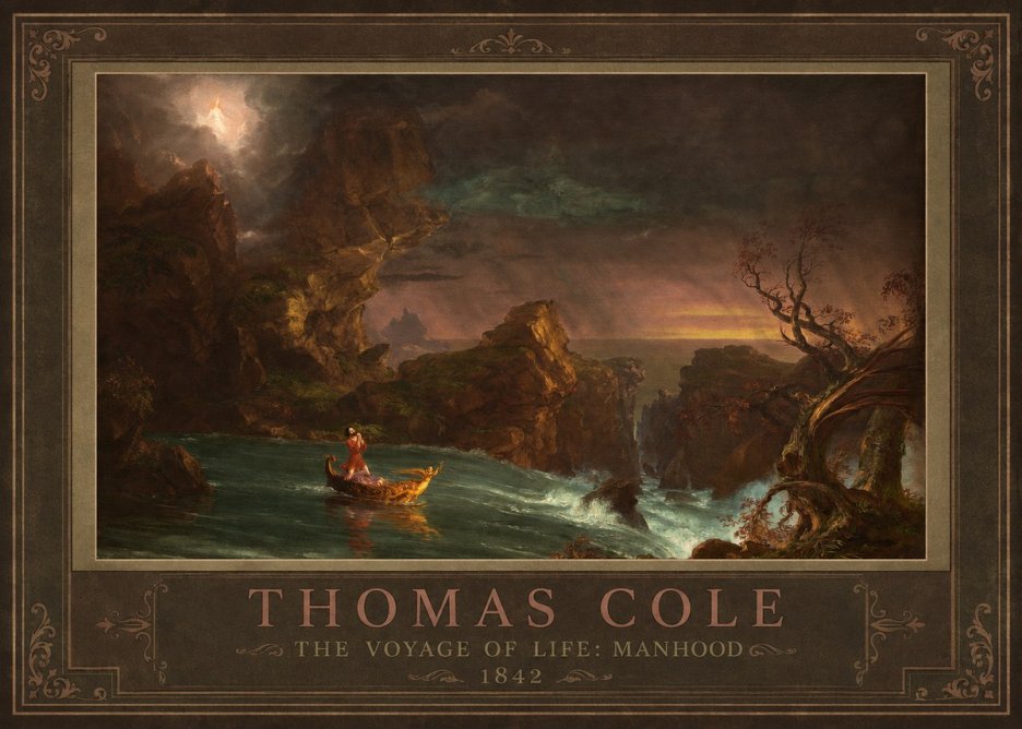 Thomas Cole The Voyage of Life: Manhood I No1 - Poszter