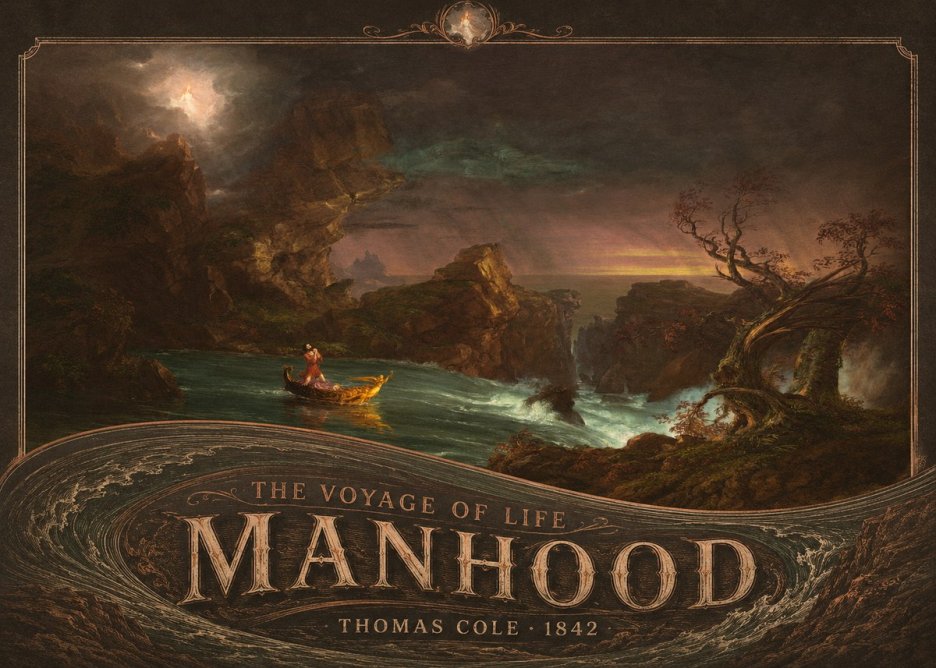 Thomas Cole The Voyage of Life: Manhood I No5 - Poszter