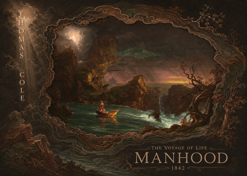 Thomas Cole The Voyage of Life: Manhood I No6 - Poszter