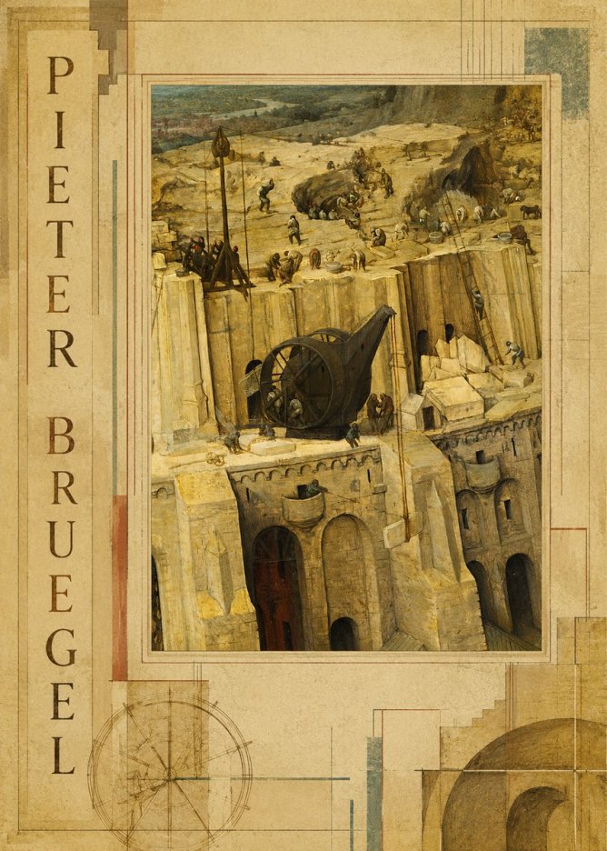 Pieter Bruegel The Tower of Babel VII No2 - Poszter