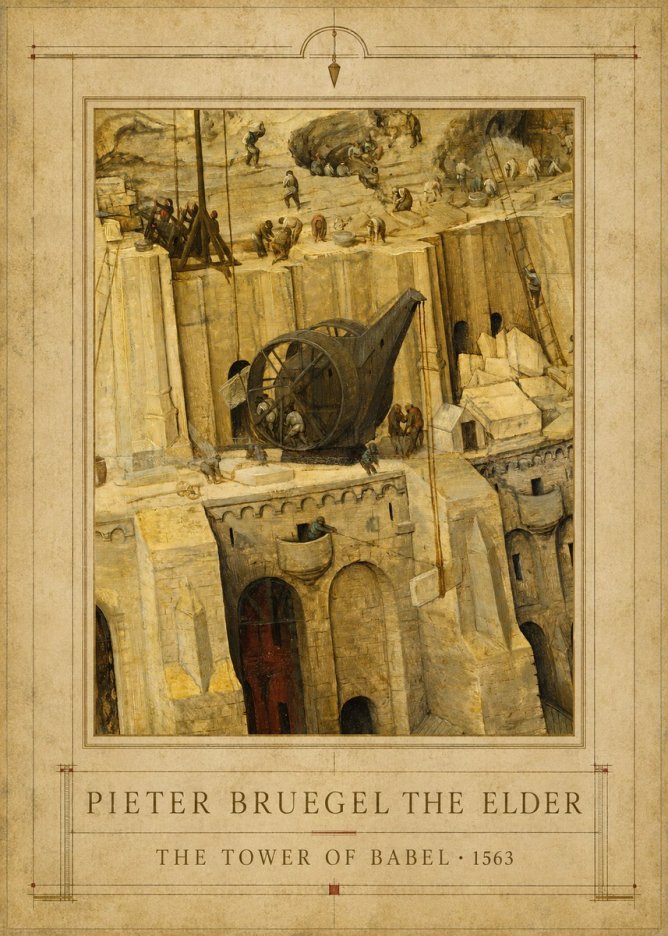 Pieter Bruegel The Tower of Babel VII No4 - Poszter