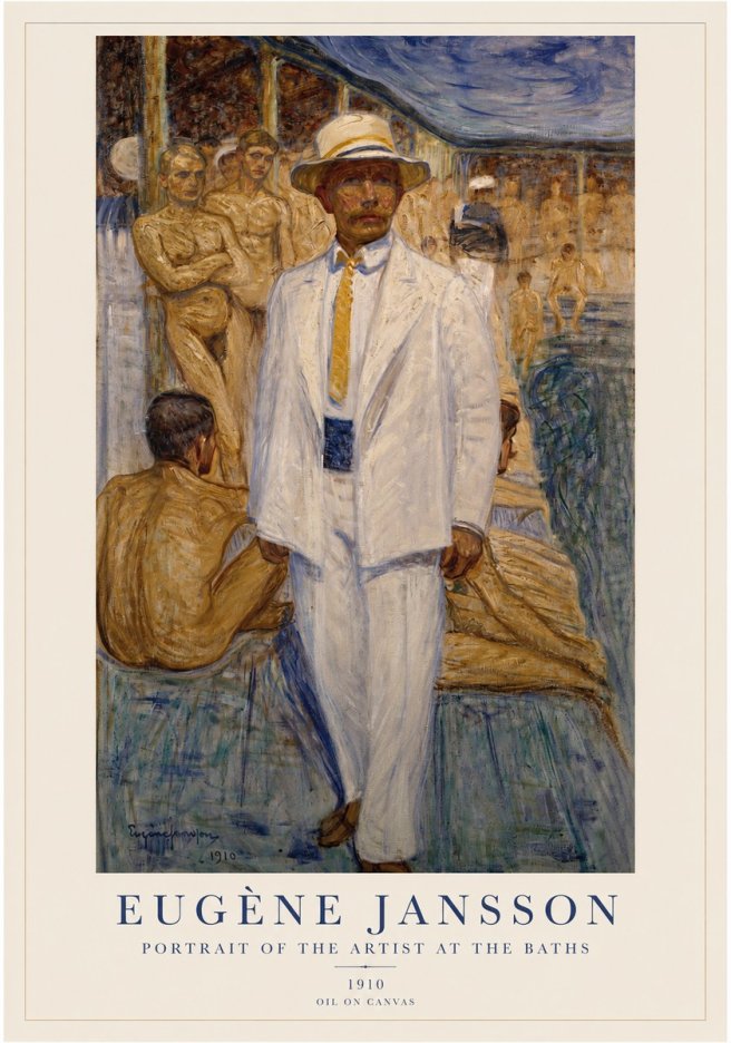 Eugène Jansson Portrait of the Artist at the Baths No1 - Poszter