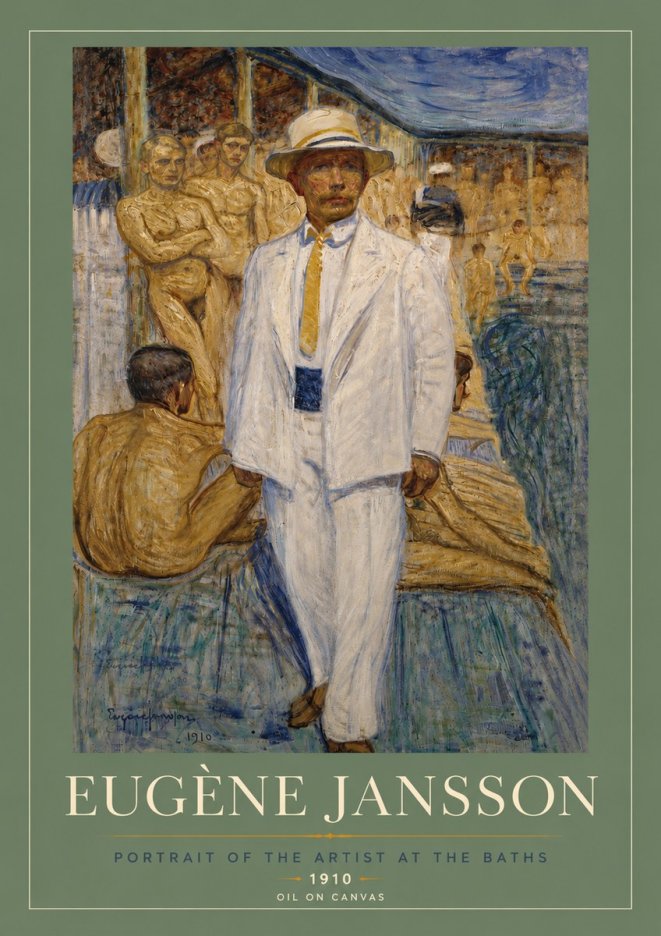 Eugène Jansson Portrait of the Artist at the Baths No3 - Poszter