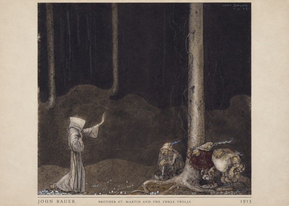 John Bauer Brother St. Martin and the Three Trolls No4 - Poszter