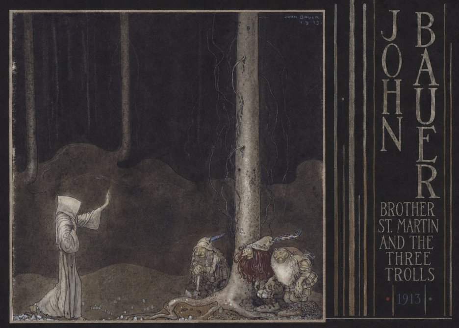 John Bauer Brother St. Martin and the Three Trolls No6 - Poszter