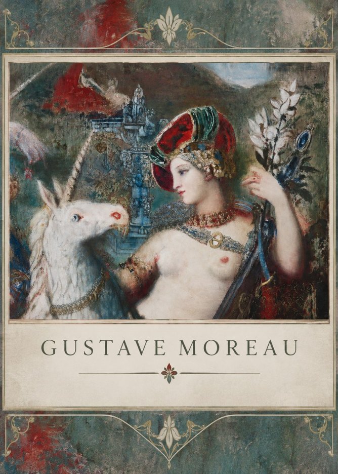 Gustave Moreau The Unicorns I No2 - Poszter