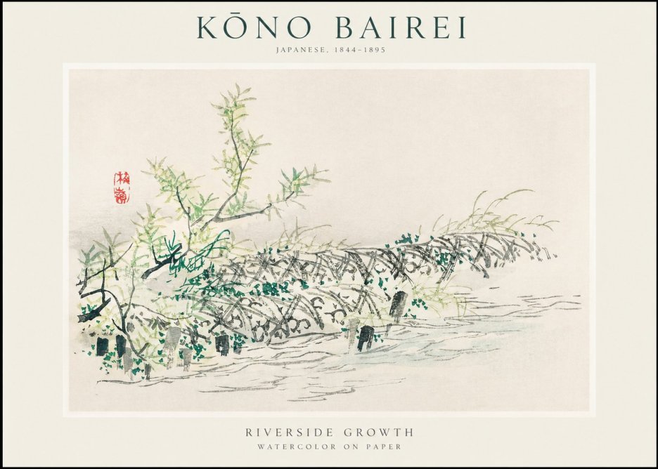 Kōno Bairei Riverside Growth No1 - Poszter