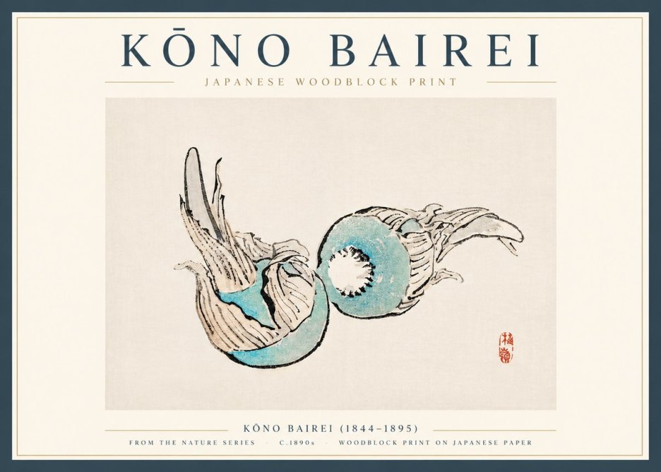 Kōno Bairei Abstract Botanical Forms No4 - Poszter