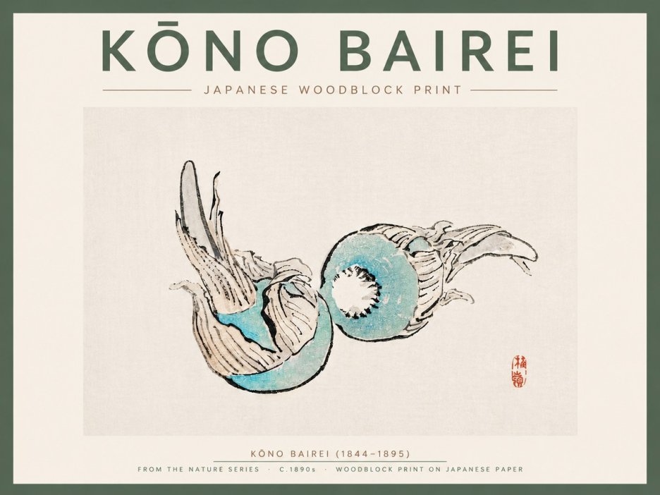 Kōno Bairei Abstract Botanical Forms No5 - Poszter