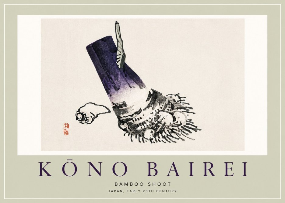 Kōno Bairei Bamboo Shoot No2 - Poszter