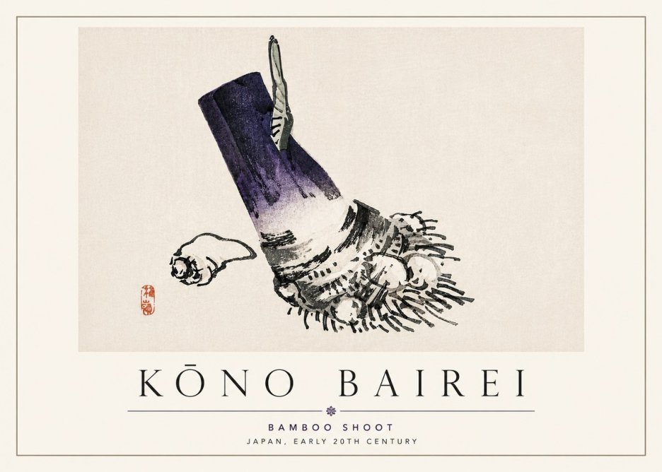 Kōno Bairei Bamboo Shoot No6 - Poszter