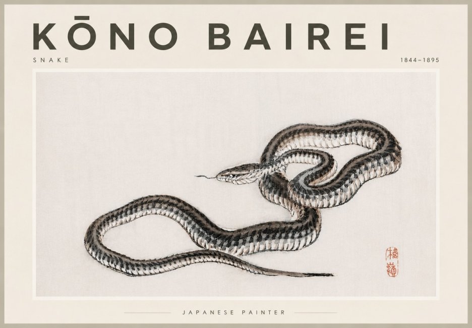 Kōno Bairei Snake No6 - Poszter