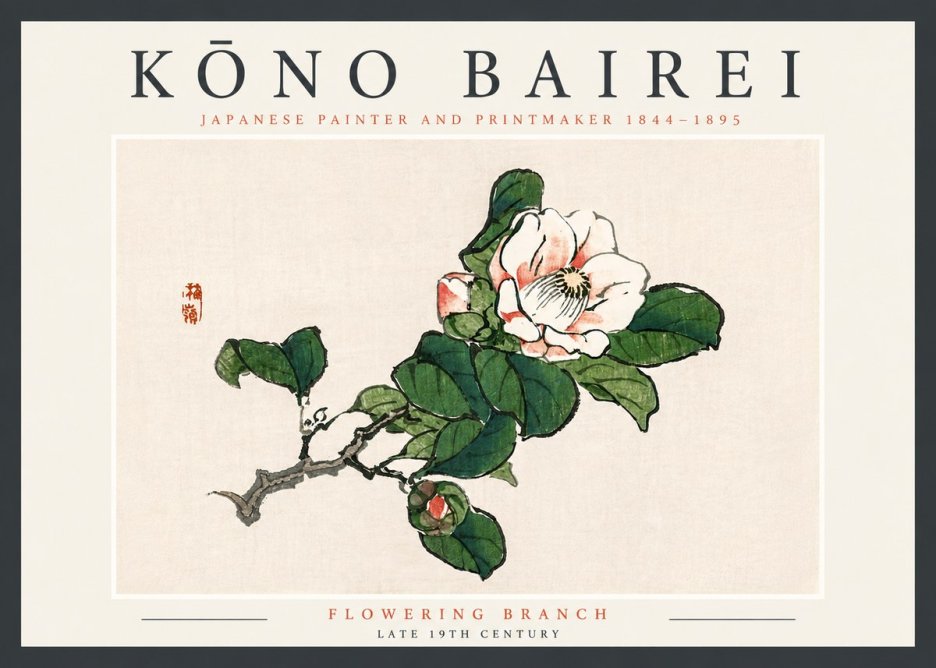 Kōno Bairei Flowering Branch No4 - Poszter