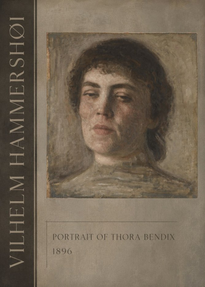Vilhelm Hammershøi Portrait of Thora Bendix No2 - Poszter