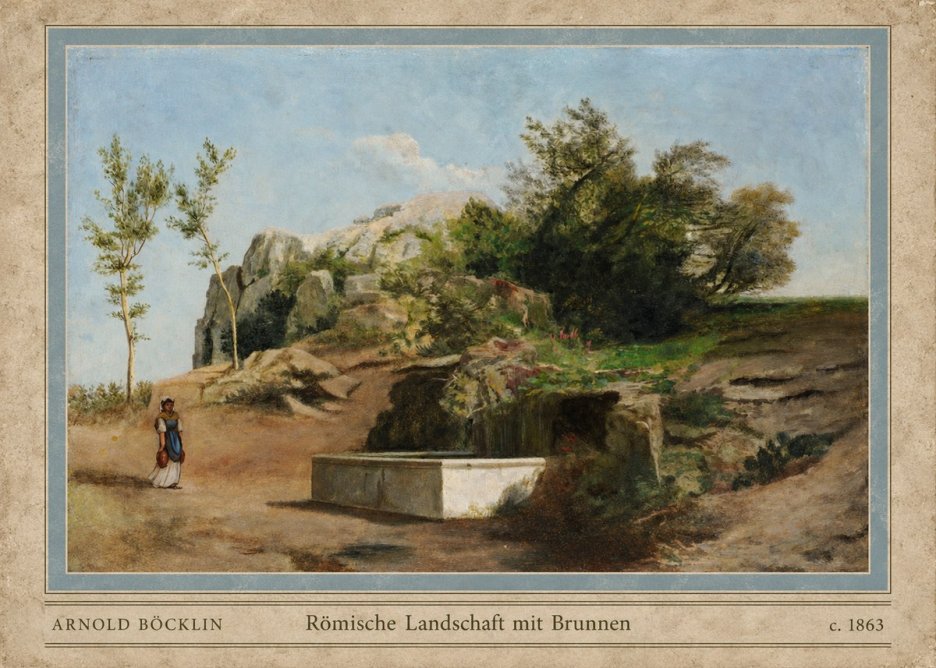 Arnold Böcklin Römische Landschaft Mit Brunnen No4 - Poszter