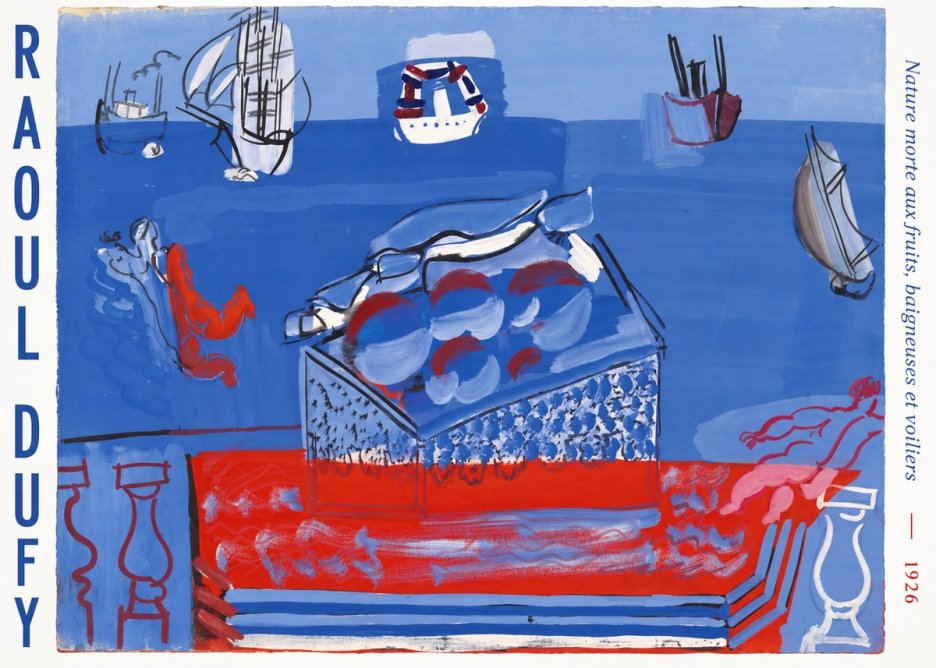 Raoul Dufy Nature Morte Aux Fruits, Baigneuses Et Voiliers No6 - Poszter