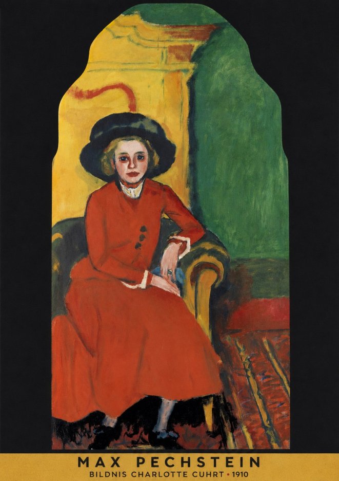 Max Pechstein Bildnis Charlotte Cuhrt No5 - Poszter