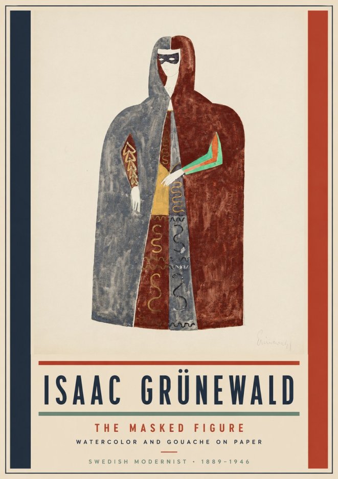 Isaac Grünewald The Masked Figure No5 - Poszter