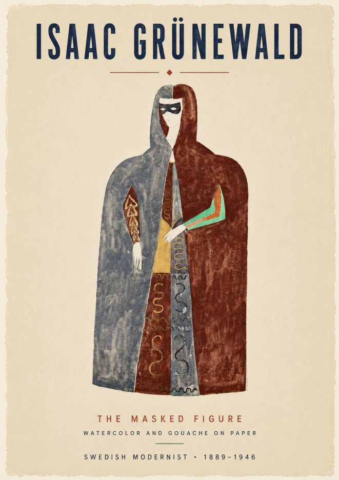 Isaac Grünewald The Masked Figure No6 - Poszter