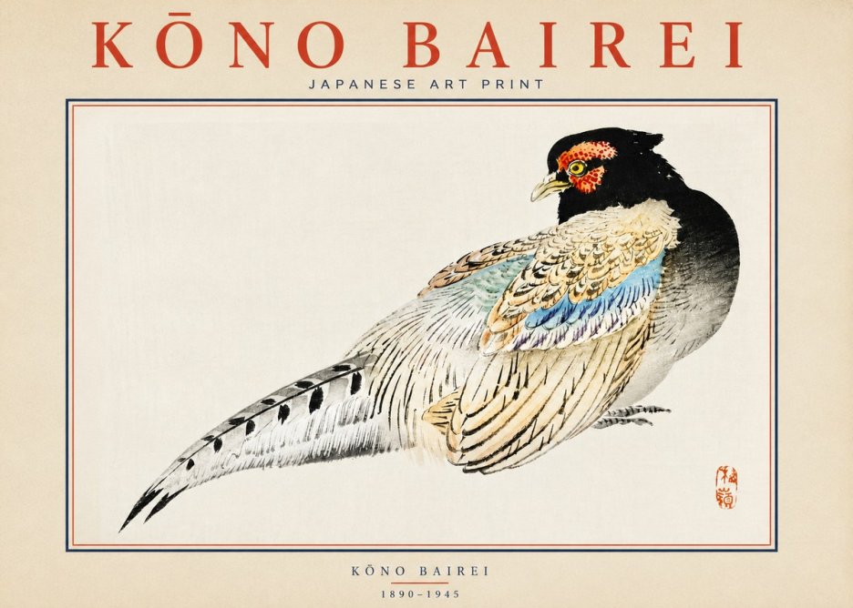 Kōno Bairei Pheasant No2 - Poszter