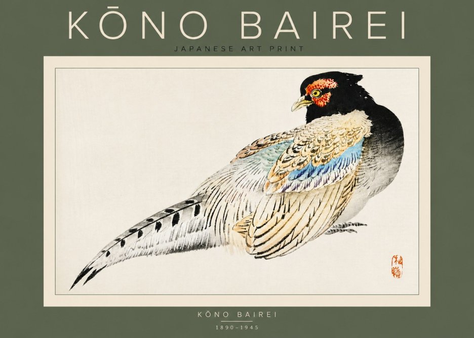 Kōno Bairei Pheasant No3 - Poszter