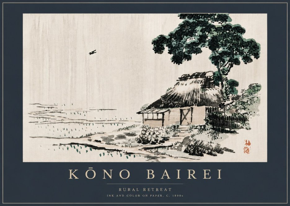 Kōno Bairei Rural Retreat No5 - Poszter